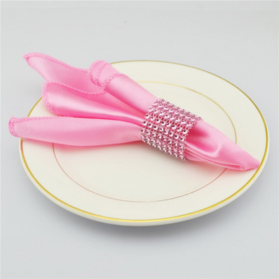 Szatén négyzet 30 cm Szalvéták Zsebkendő Asztali Vacsora Szalvéta Esküvőre Születésnapra Karácsonyi Party Rendezvény Dekoráció Otthoni kellékek