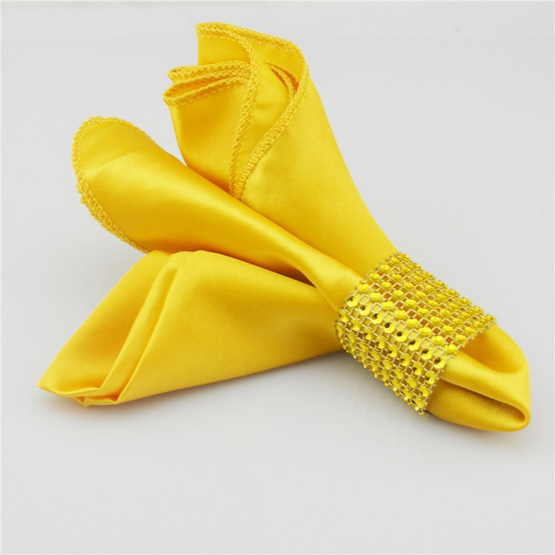 Szatén négyzet 30 cm Szalvéták Zsebkendő Asztali Vacsora Szalvéta Esküvőre Születésnapra Karácsonyi Party Rendezvény Dekoráció Otthoni kellékek