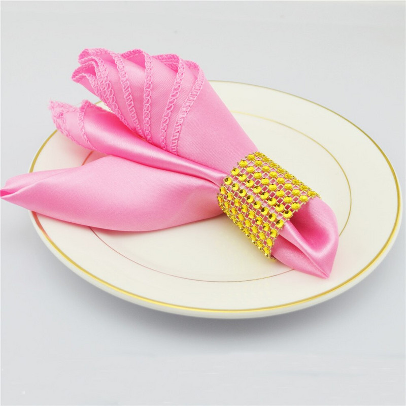 Szatén négyzet 30 cm Szalvéták Zsebkendő Asztali Vacsora Szalvéta Esküvőre Születésnapra Karácsonyi Party Rendezvény Dekoráció Otthoni kellékek