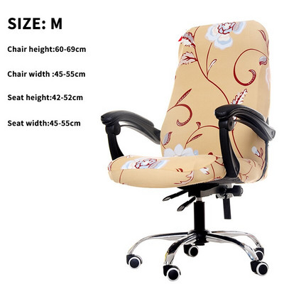 Poťah na stoličku, strečový spandexový poťah na kancelárske stoličky, poťahy na počítačové sedadlá pre stoličky s operadlom, elastický poťah na sedadlo, veľkosti S/M/L