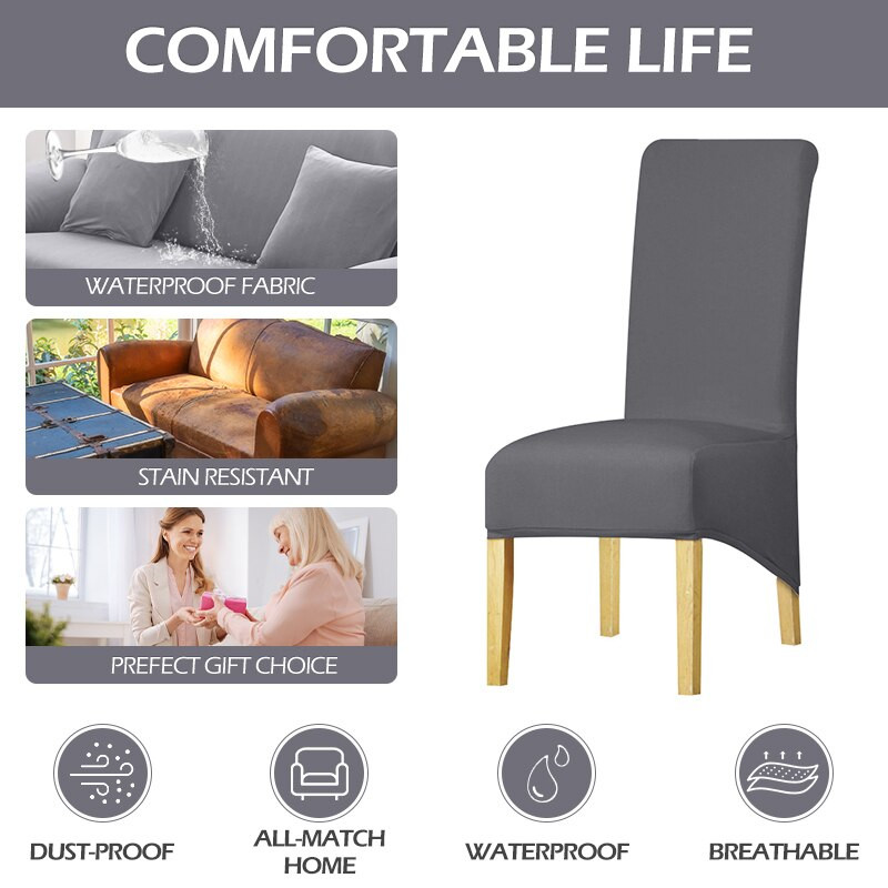 Vodootporna obična navlaka za stolicu Rastezljive navlake za blagovaonske stolice Kuhinjska navlaka za stolice s dugim naslonom XL veličina Navlaka za sjedalo za vjenčanje Hotelski dom