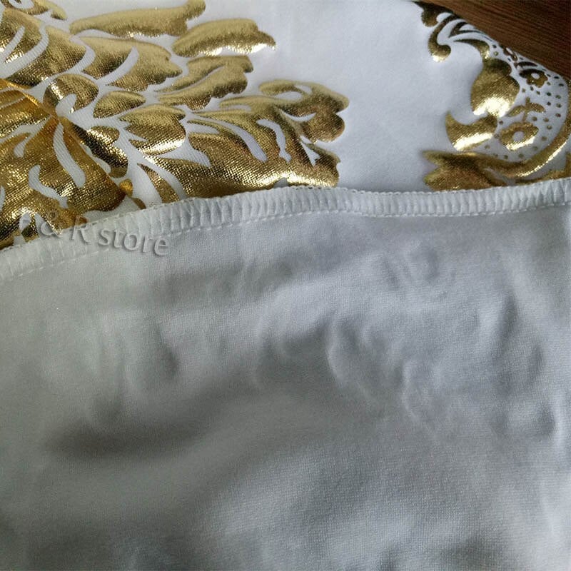 Veľkoobchodný dodávateľ 6 ks/balenie luxusných kvetinových poťahov na stoličky s bronzovým vzorom Housse Chaise Spandex pre svadobné festivaly a bytové textílie