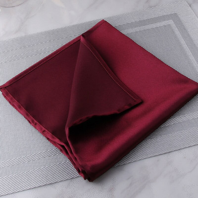 46x46cm Luksuzni stolni ubrusi Četvrtasti satenski rupčić za svatove Hoteli Restorani Dekoracije Potrepštine Prsten za salvete