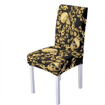 Huse pentru scaune din spandex în stil baroc pentru sufragerie Huse pentru scaune florale cu spătar înalt pentru sufragerie, petrecere, nuntă