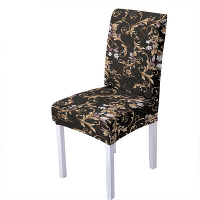 Huse pentru scaune din spandex în stil baroc pentru sufragerie Huse pentru scaune florale cu spătar înalt pentru sufragerie, petrecere, nuntă