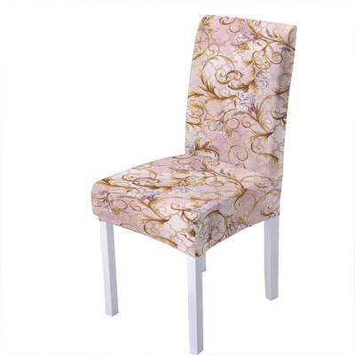 Huse pentru scaune din spandex în stil baroc pentru sufragerie Huse pentru scaune florale cu spătar înalt pentru sufragerie, petrecere, nuntă