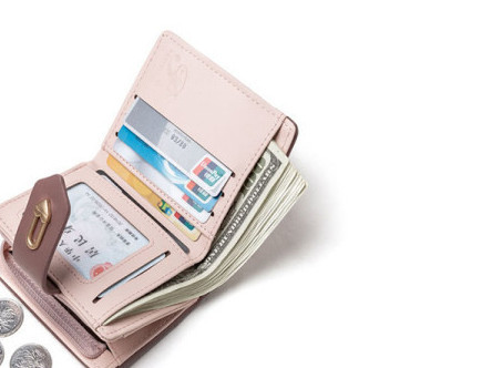 Portofel de dama - cu inima de metal