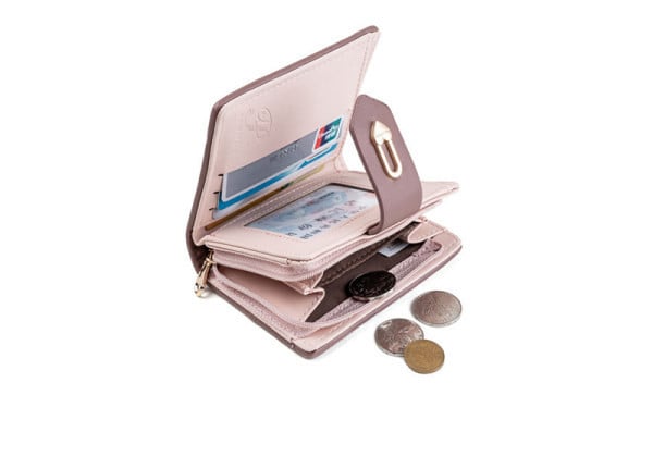 Portofel de dama - cu inima de metal