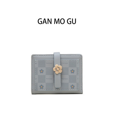 Kis női pénztárca fém díszítéssel - virág