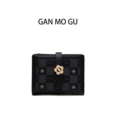 Kis női pénztárca fém díszítéssel - virág