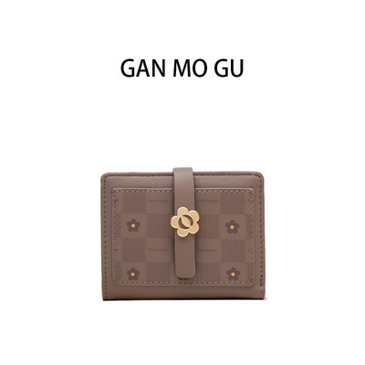 Kis női pénztárca fém díszítéssel - virág