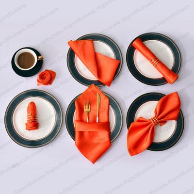 12 bucăți șervețele de masă din satin 50X50 cm Șervețele de masă pentru masă Batistă din pânză Banchet pentru nuntă Decoratiuni pentru acasă 20 inch