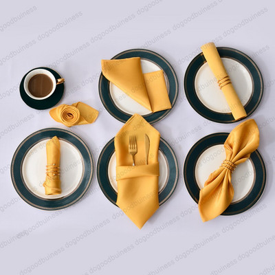 12 bucăți șervețele de masă din satin 50X50 cm Șervețele de masă pentru masă Batistă din pânză Banchet pentru nuntă Decoratiuni pentru acasă 20 inch