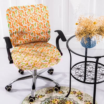 Kompiuterio kėdės užvalkalai Stretch Protector Dėklas Biuro pakeliamas kėdės fotelio užvalkalas, 1 komplektas (galinis dangtelis + sėdynės užvalkalas)