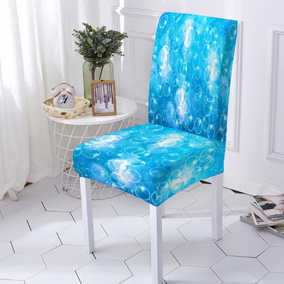 Spandex Stretch Cover Chair Scales Mermaid Scales Moderný kuchynský puzdro na sedadlo Odnímateľný elastický poťah na stoličku pre svadobnú hostinu