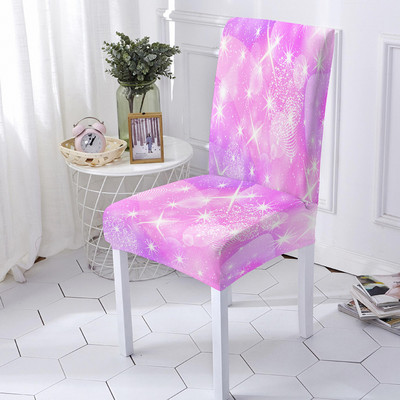 Spandex Stretch Cover Chair Scales Mermaid Scales Moderný kuchynský puzdro na sedadlo Odnímateľný elastický poťah na stoličku pre svadobnú hostinu