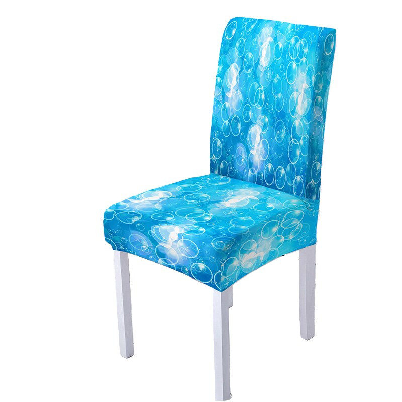 Spandex Stretch Cover Chair Scales Mermaid Scales Moderný kuchynský puzdro na sedadlo Odnímateľný elastický poťah na stoličku pre svadobnú hostinu