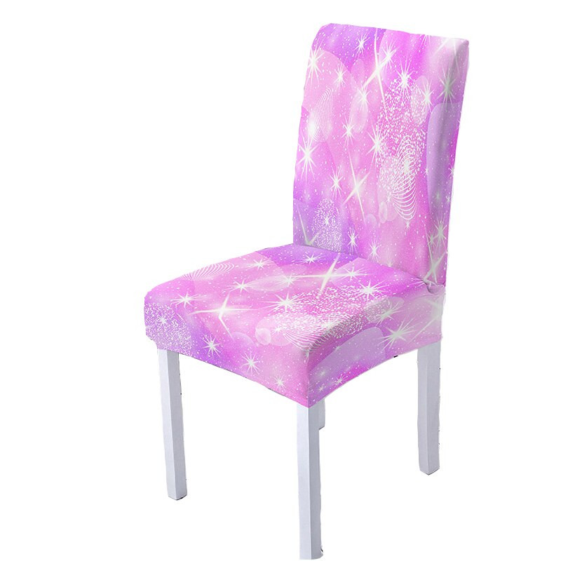 Spandex Stretch Cover Chair Scales Mermaid Scales Moderný kuchynský puzdro na sedadlo Odnímateľný elastický poťah na stoličku pre svadobnú hostinu