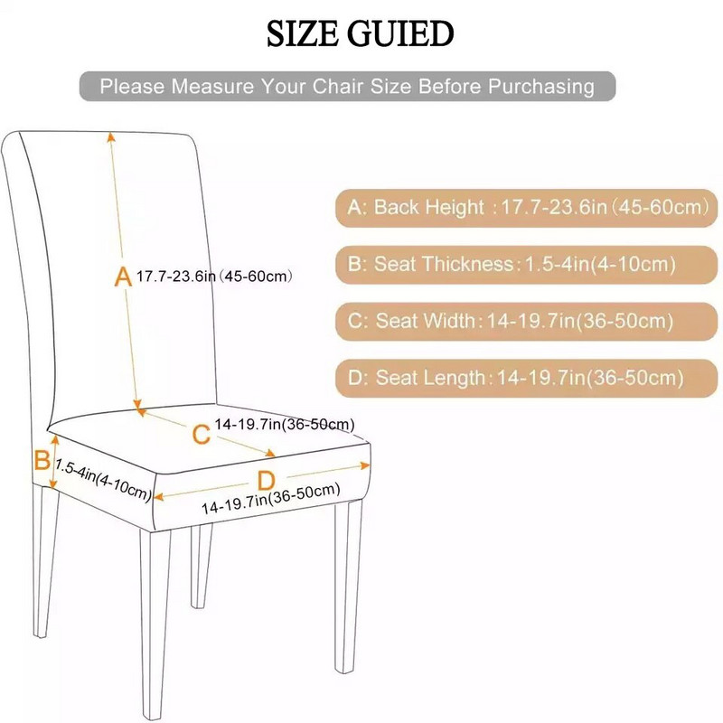 Spandex Stretch Cover Chair Scales Mermaid Scales Moderný kuchynský puzdro na sedadlo Odnímateľný elastický poťah na stoličku pre svadobnú hostinu