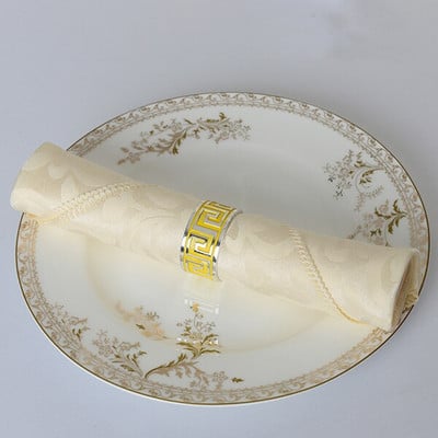 10vnt/stal. Poliesterio 48cm kvadratinės staltiesės servetėlės vestuvių gimtadienio dekoravimui Spalvotos siuvinėtos stalo servetėlės