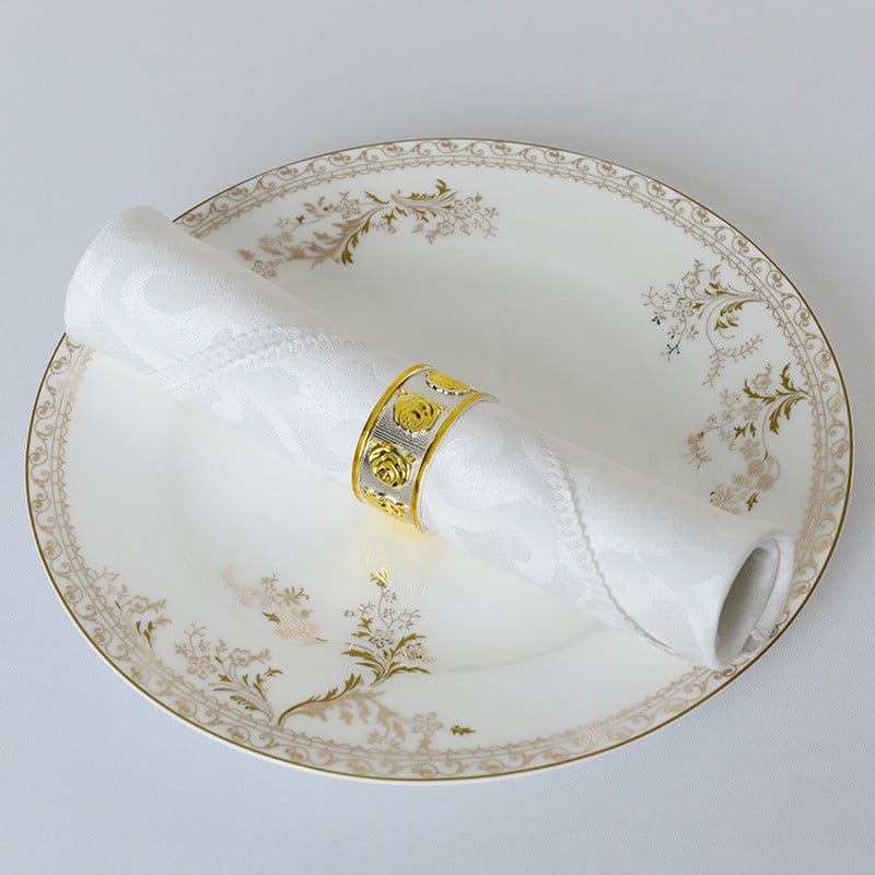 10vnt/stal. Poliesterio 48cm kvadratinės staltiesės servetėlės vestuvių gimtadienio dekoravimui Spalvotos siuvinėtos stalo servetėlės