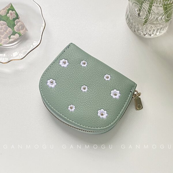 Portofel de dama cu broderie de flori - mai multe culori