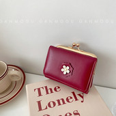 Portofel mic de dama din piele cu buzunar pentru monede - mai multe culori