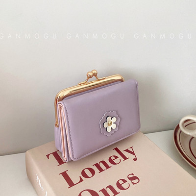 Portofel mic de dama din piele cu buzunar pentru monede - mai multe culori