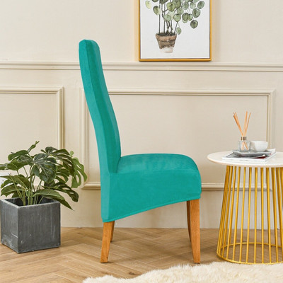 Βελούδινο κάλυμμα καρέκλας τραπεζαρίας Ψηλή πλάτη Μέγεθος XL Μεγέθυνση Μαξιλάρι καρέκλας τραπεζαρίας Στρέτσο καλύμματα καρέκλας Wedding Hotel Banquet