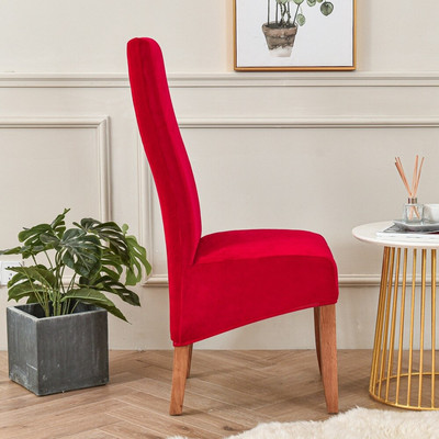 Βελούδινο κάλυμμα καρέκλας τραπεζαρίας Ψηλή πλάτη Μέγεθος XL Μεγέθυνση Μαξιλάρι καρέκλας τραπεζαρίας Στρέτσο καλύμματα καρέκλας Wedding Hotel Banquet