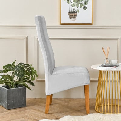 Βελούδινο κάλυμμα καρέκλας τραπεζαρίας Ψηλή πλάτη Μέγεθος XL Μεγέθυνση Μαξιλάρι καρέκλας τραπεζαρίας Στρέτσο καλύμματα καρέκλας Wedding Hotel Banquet