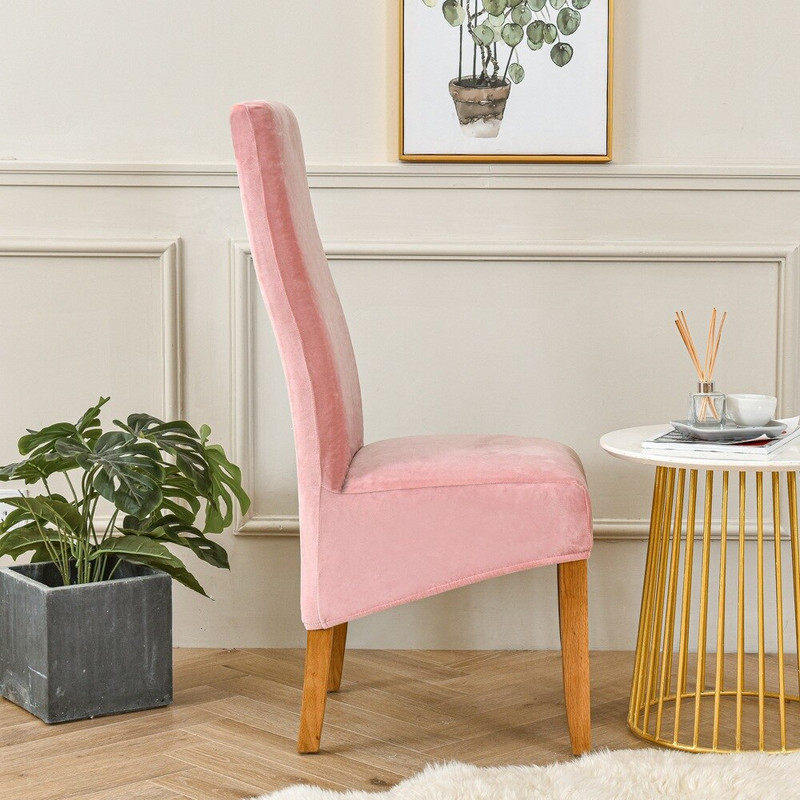 Βελούδινο κάλυμμα καρέκλας τραπεζαρίας Ψηλή πλάτη Μέγεθος XL Μεγέθυνση Μαξιλάρι καρέκλας τραπεζαρίας Στρέτσο καλύμματα καρέκλας Wedding Hotel Banquet