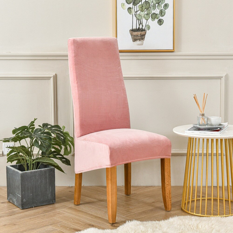 Βελούδινο κάλυμμα καρέκλας τραπεζαρίας Ψηλή πλάτη Μέγεθος XL Μεγέθυνση Μαξιλάρι καρέκλας τραπεζαρίας Στρέτσο καλύμματα καρέκλας Wedding Hotel Banquet