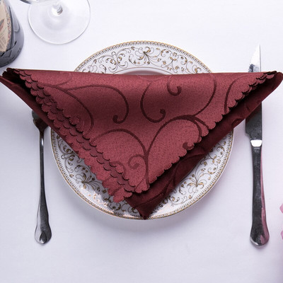 NP002 popularno 10 kom/ lot bordo ljubičasta plava zlatna bordo bijela crvena 48cm*48cm poliester Jacquard salveta za stol