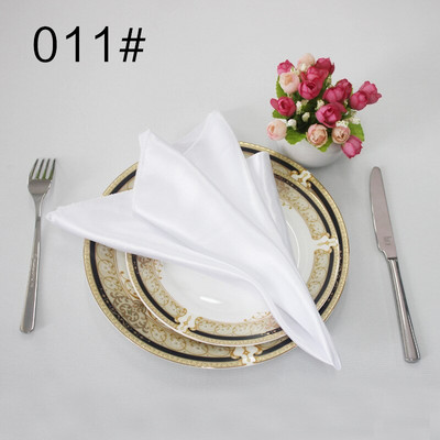 10 kom/lot 48 cm * 48 cm satenska stolna salveta po narudžbi prašnjavo ružičasta bordo zelena plava zlatna mornarsko srebrna siva crno bijela crvena lila