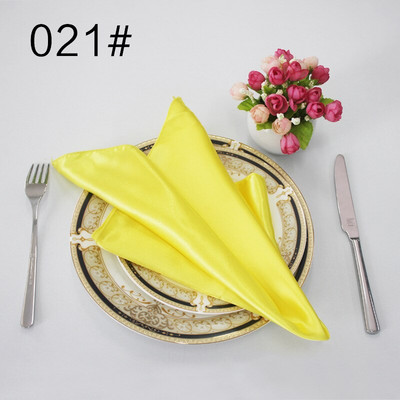 10 kom/lot 48 cm * 48 cm satenska stolna salveta po narudžbi prašnjavo ružičasta bordo zelena plava zlatna mornarsko srebrna siva crno bijela crvena lila