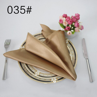 10 kom/lot 48 cm * 48 cm satenska stolna salveta po narudžbi prašnjavo ružičasta bordo zelena plava zlatna mornarsko srebrna siva crno bijela crvena lila