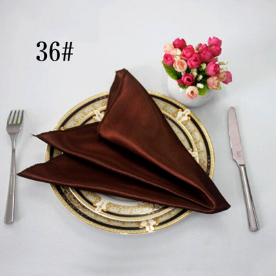 10 kom/lot 48 cm * 48 cm satenska stolna salveta po narudžbi prašnjavo ružičasta bordo zelena plava zlatna mornarsko srebrna siva crno bijela crvena lila