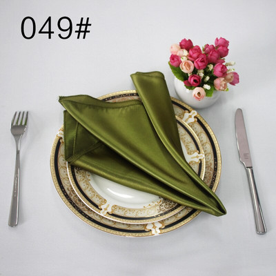 10 kom/lot 48 cm * 48 cm satenska stolna salveta po narudžbi prašnjavo ružičasta bordo zelena plava zlatna mornarsko srebrna siva crno bijela crvena lila