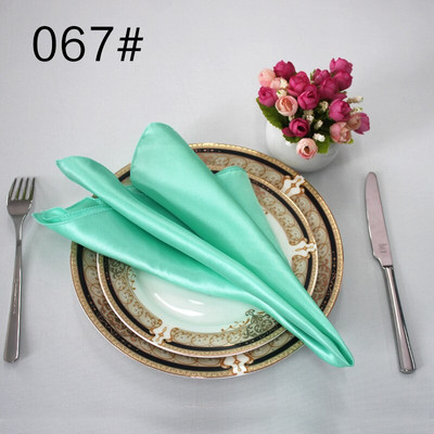 10 kom/lot 48 cm * 48 cm satenska stolna salveta po narudžbi prašnjavo ružičasta bordo zelena plava zlatna mornarsko srebrna siva crno bijela crvena lila