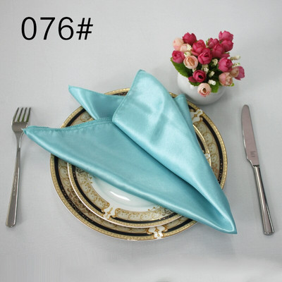 10 kom/lot 48 cm * 48 cm satenska stolna salveta po narudžbi prašnjavo ružičasta bordo zelena plava zlatna mornarsko srebrna siva crno bijela crvena lila