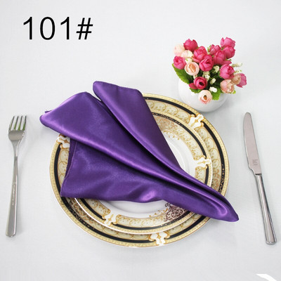 10 kom/lot 48 cm * 48 cm satenska stolna salveta po narudžbi prašnjavo ružičasta bordo zelena plava zlatna mornarsko srebrna siva crno bijela crvena lila