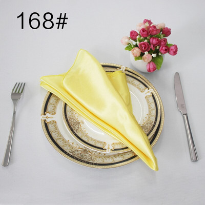 10 kom/lot 48 cm * 48 cm satenska stolna salveta po narudžbi prašnjavo ružičasta bordo zelena plava zlatna mornarsko srebrna siva crno bijela crvena lila