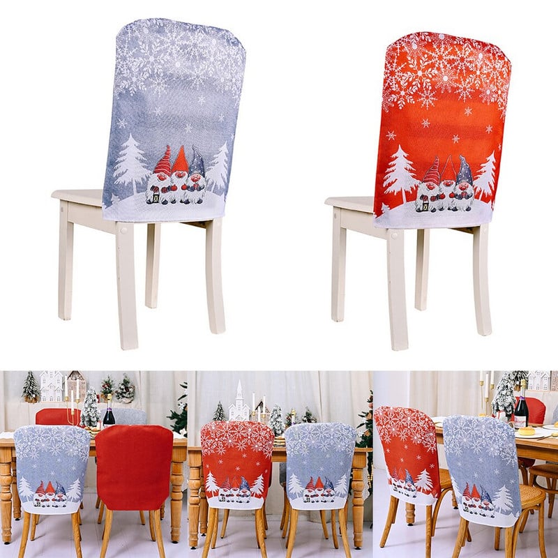 Kalėdų kėdės užvalkalas Kalėdų senelis Sniego senelis Kalėdų eglutės raštas gyvenamajam kambariui namo Linksmų Kalėdų Naujųjų Metų dekoras Navidad 2023