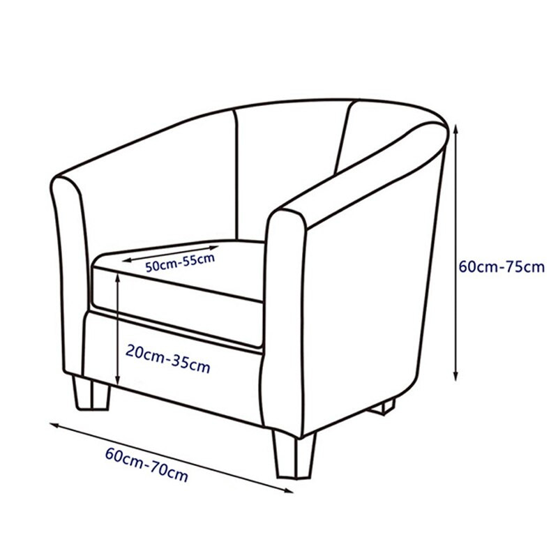 1 Σετ κάλυμμα καναπέ καθίσματος τόξου Stretch Spandex πλενόμενο Club Πολυθρόνα Slip Cover Relax Μονό Κάθισμα Μπανιέρα Κάθισμα Κάλυμμα μαξιλαριού καναπέ