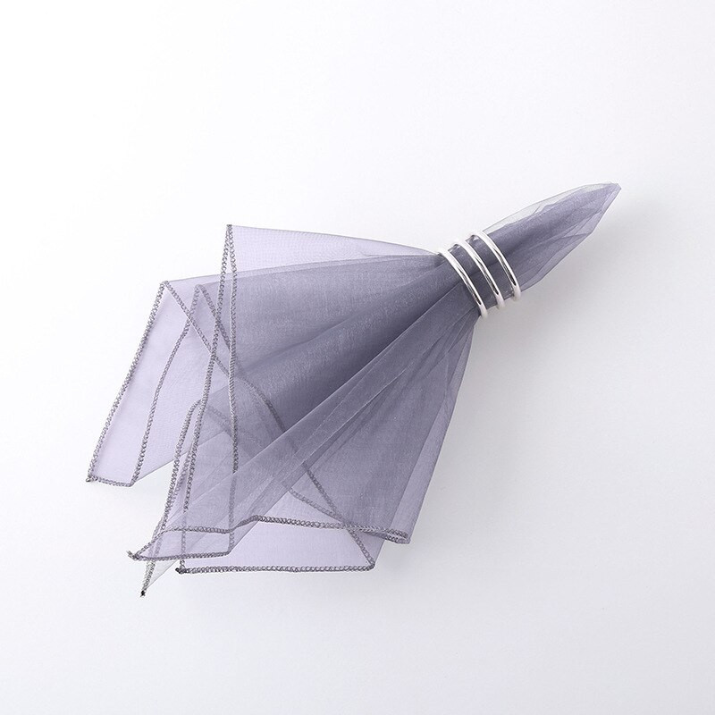 Kvadratinės organzos stalo servetėlės 45 cm x 45 cm nosinė vestuvėms, vakarėliams, viešbučiams ir restoranams Dekoravimo reikmenys