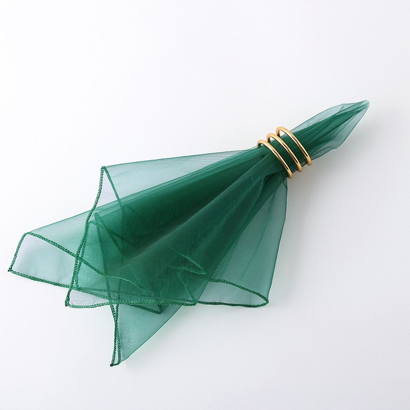 Kvadratinės organzos stalo servetėlės 45 cm x 45 cm nosinė vestuvėms, vakarėliams, viešbučiams ir restoranams Dekoravimo reikmenys