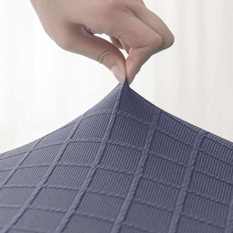 Poťah na stoličku Rhombus Jacquard Stretch Elastické jednofarebné poťahy na stoličky do jedálne, kuchyne, odolné voči znečisteniu a poškriabaniu