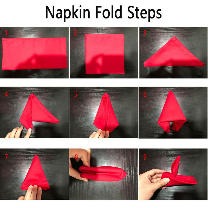 10 vienetų 100 % medvilnė 45 cm kvadratinė balta raudona rožinė servetėlė viešbučio restoranas banketų stalo servetėlė vestuvių krikšto vakarėlio dekoravimui