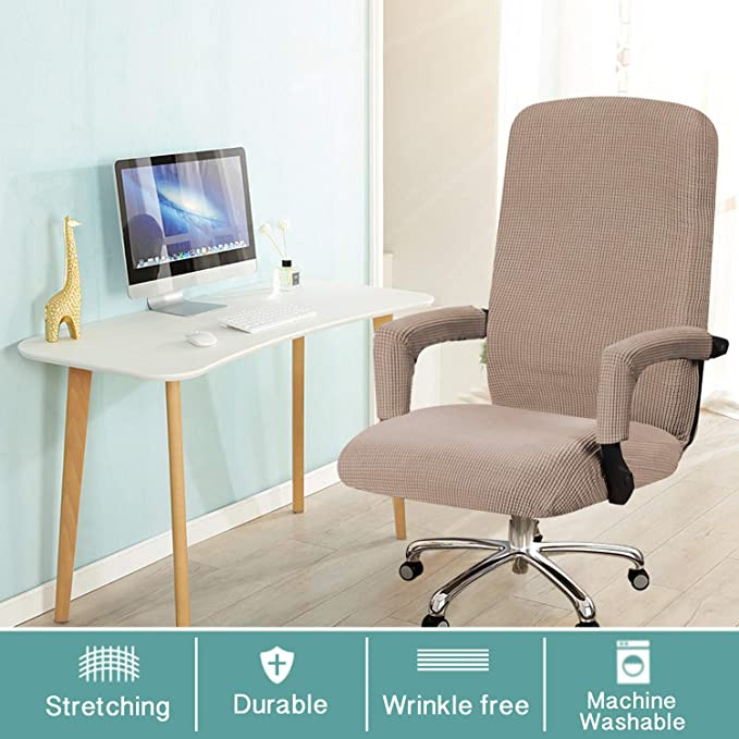 Huse pentru scaune din lână polară, detașabilă, lavabilă, pentru jocuri pe computer Huse elastice pentru scaune de birou, articole de birou cu ridicata